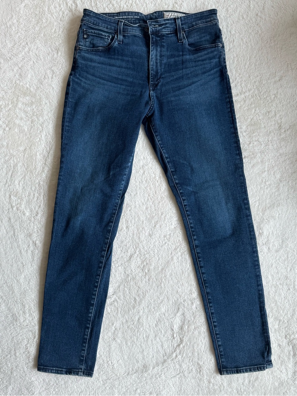 AG The High-Rise Stevie Ankle Jeans Anthropologie 30R Blue